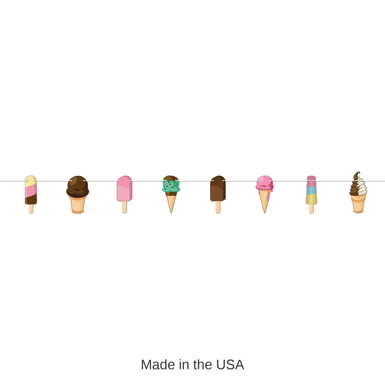 12 Pack Bulk Ice Cream Party Streamer