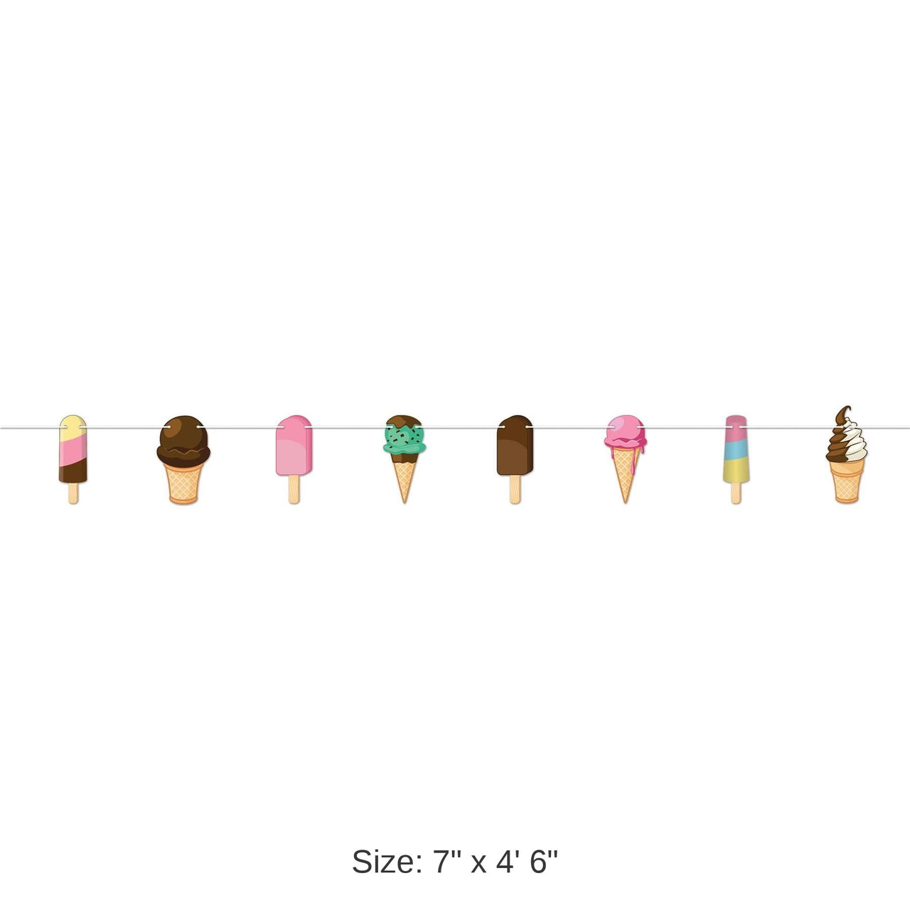 12 Pack Bulk Ice Cream Party Streamer
