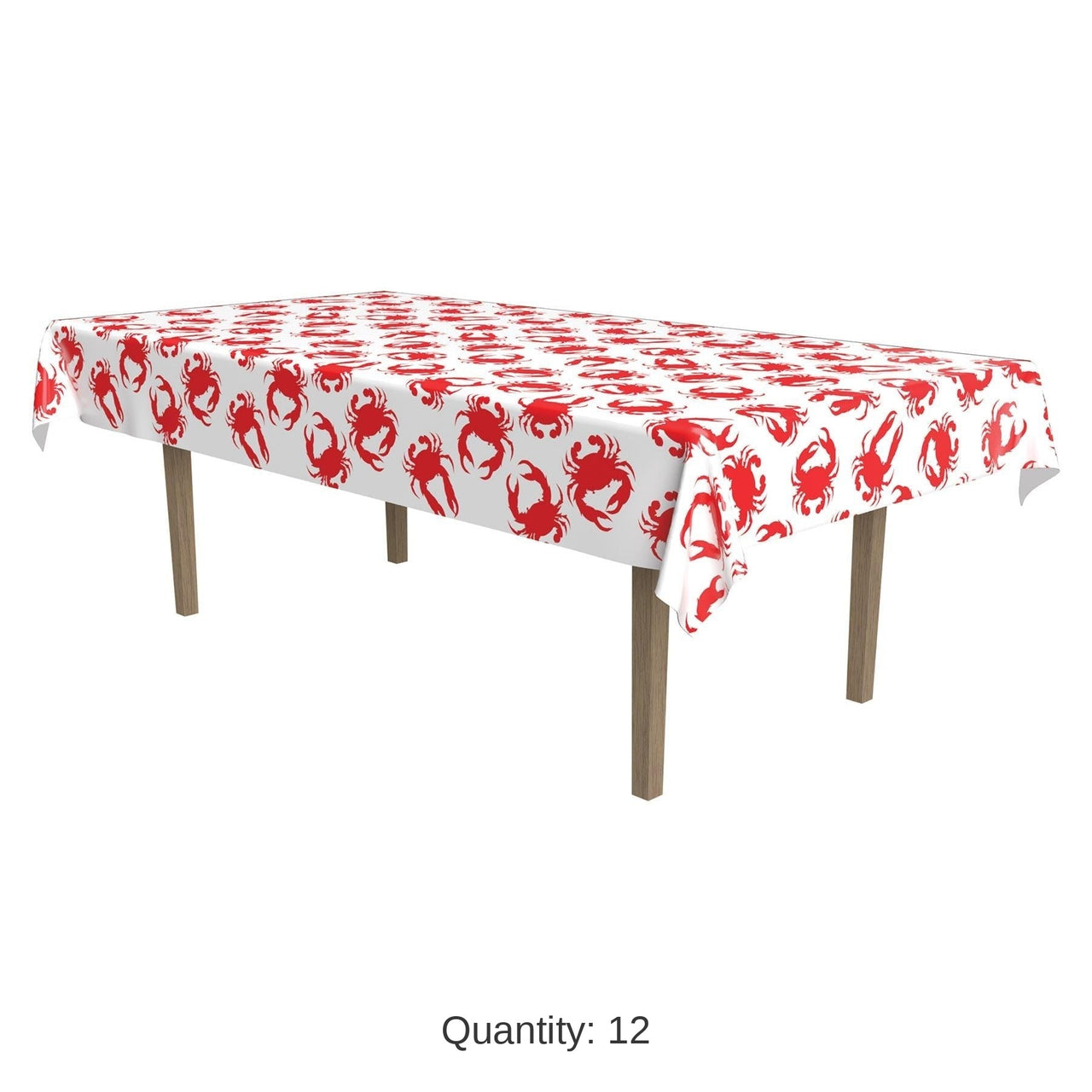 12 Pack Bulk Luau Party Crab Tablecover