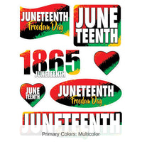Juneteenth Peel 'N Place Clings (12 Sheets per Case)