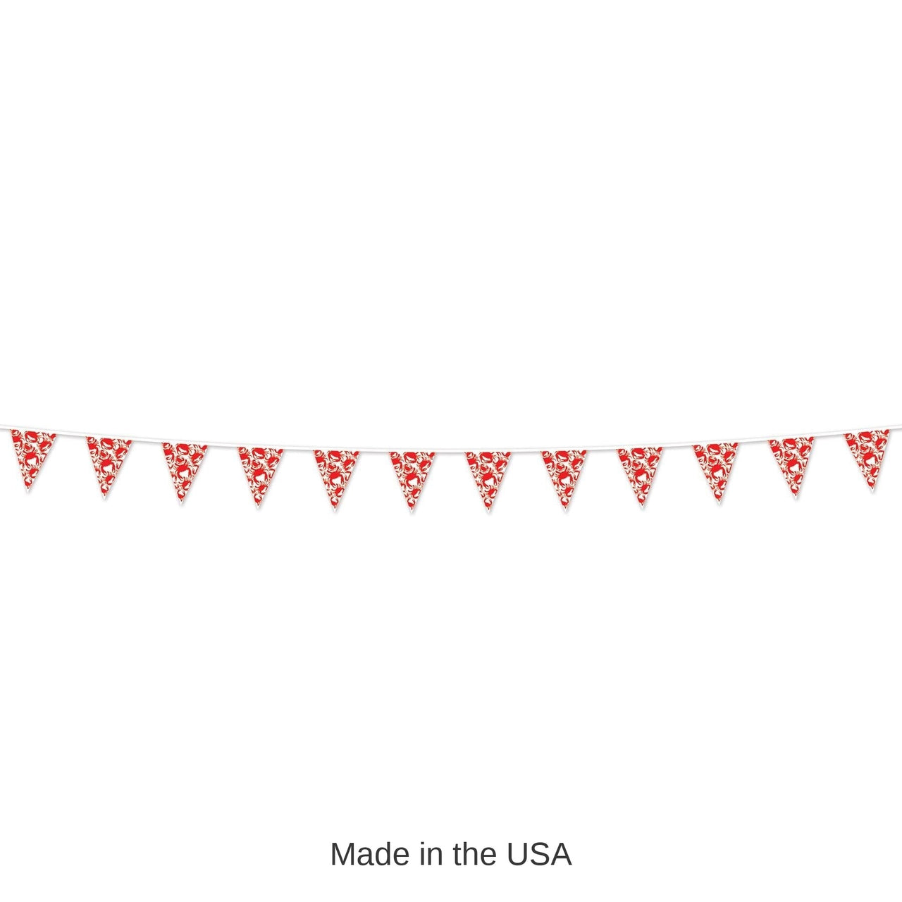 12 Pack Bulk Luau Party Crab Pennant Banner