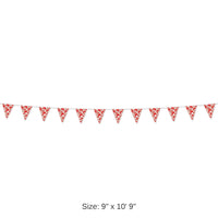 12 Pack Bulk Luau Party Crab Pennant Banner