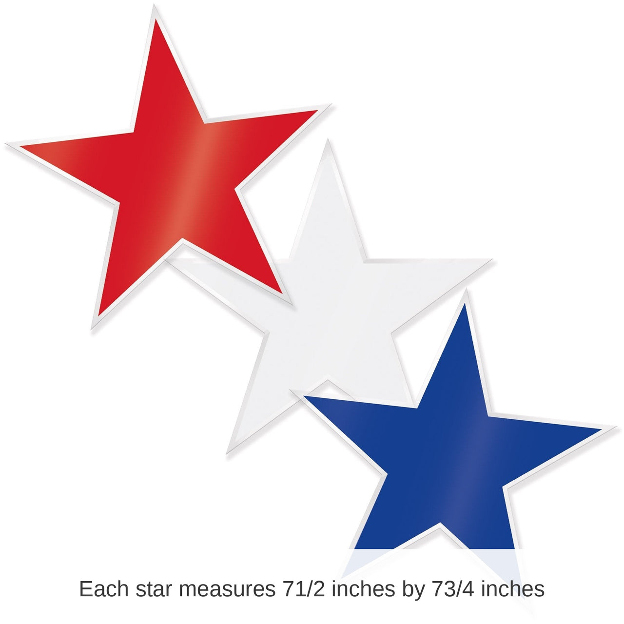 36 Pack Bulk Plastic Star Cutout Decorations