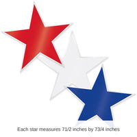 36 Pack Bulk Plastic Star Cutout Decorations
