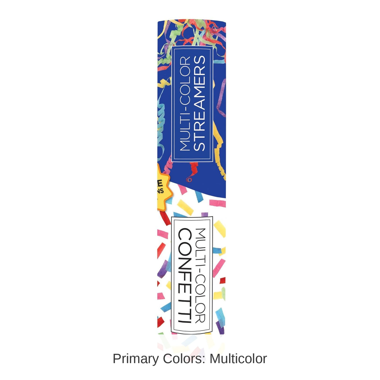 6 Pack Bulk Handheld Party Confetti & Streamer Tubes
