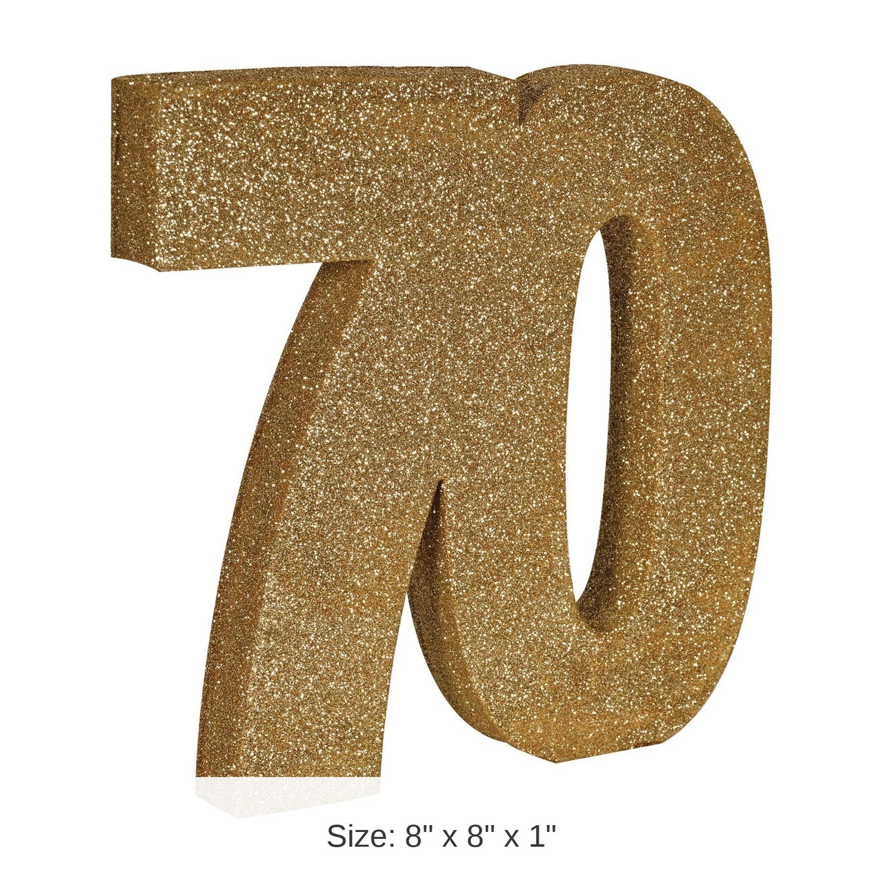6 Pack Bulk 3-D Glittered 70 Centerpiece gold