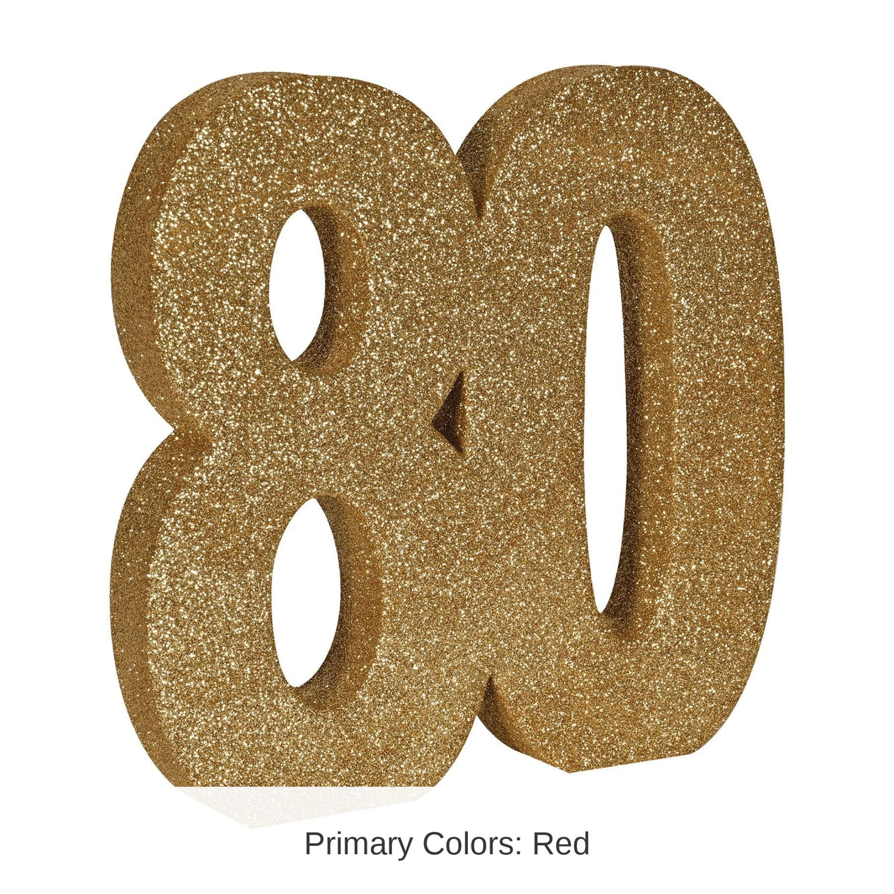 6 Pack Bulk 3-D Glittered 80 Centerpiece gold