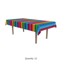 12 Pack Bulk Fiesta Fabric Tablecover