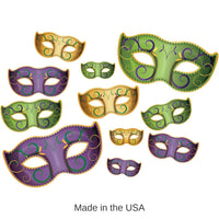 132 Piece Bulk Mardi Gras Mask Cutouts