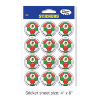 12 Pack Bulk Soccer Party Stickers - Mexico 2 Sheets/Pack