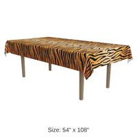 12 Pack Bulk Tiger Print Party Tablecover