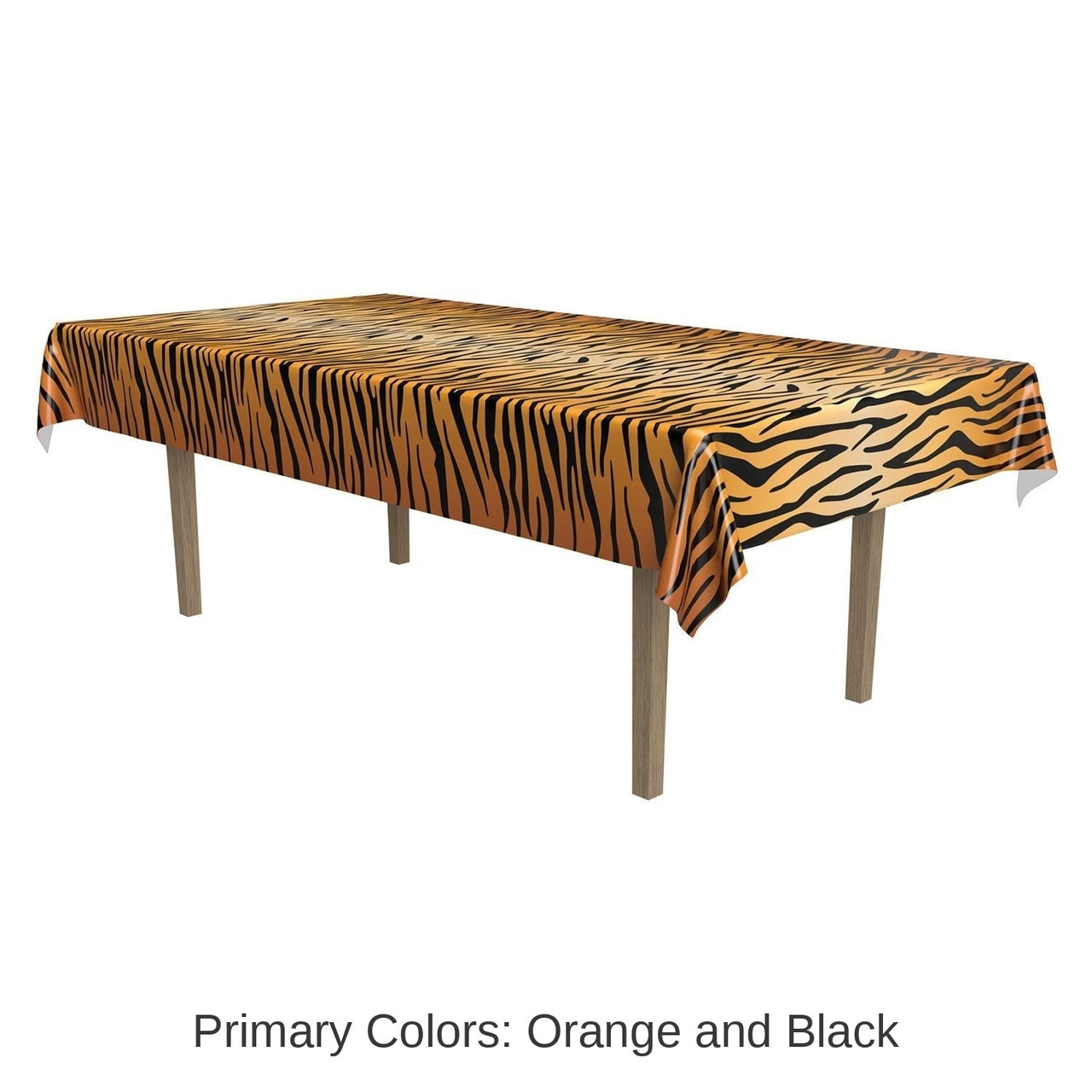 12 Pack Bulk Tiger Print Party Tablecover