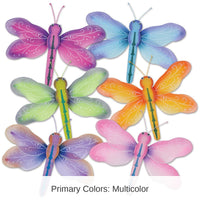 12 Pack Bulk Nylon Dragonfly Party Decoratiom