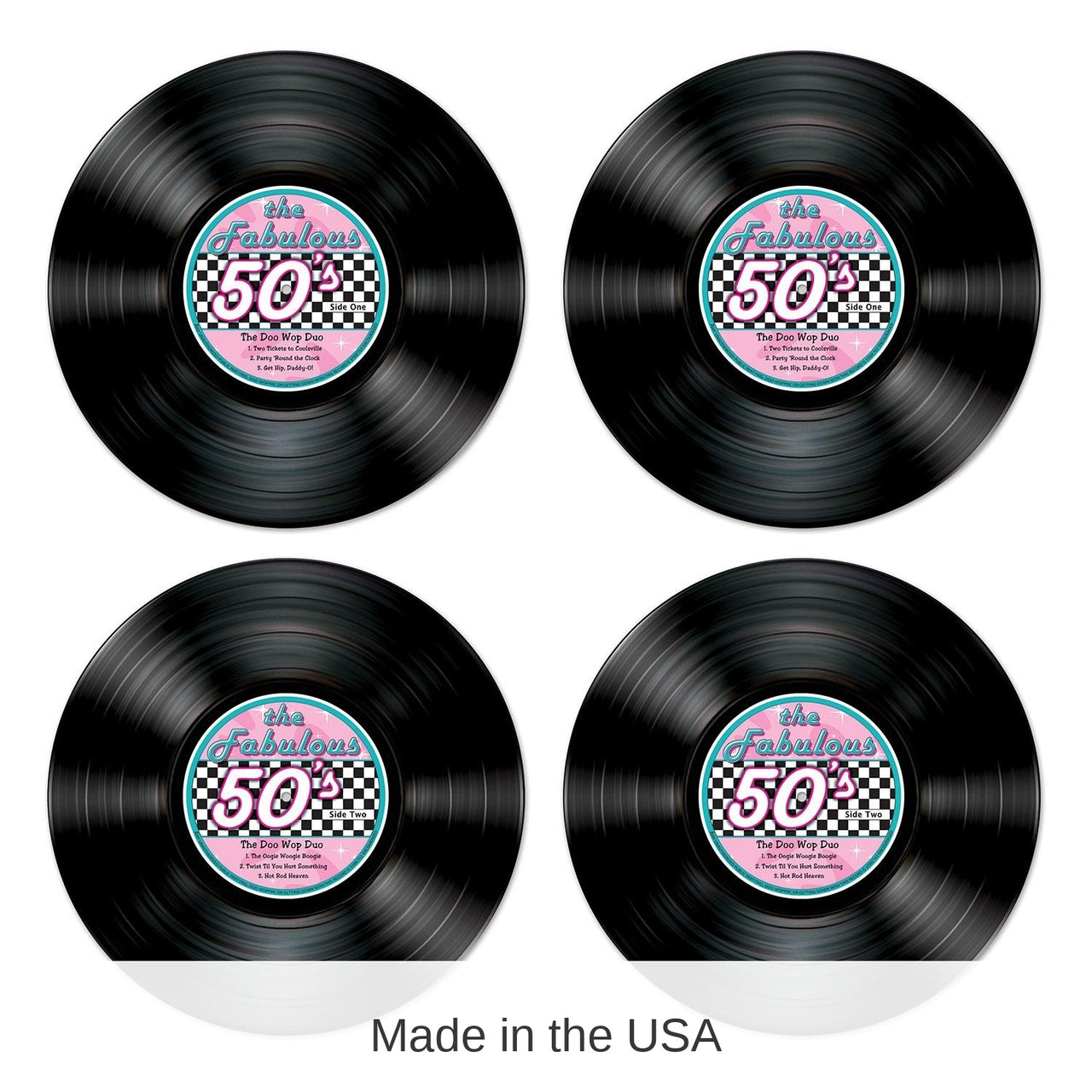 48 Pack Bulk Record Party Cutouts