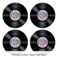 48 Pack Bulk Record Party Cutouts