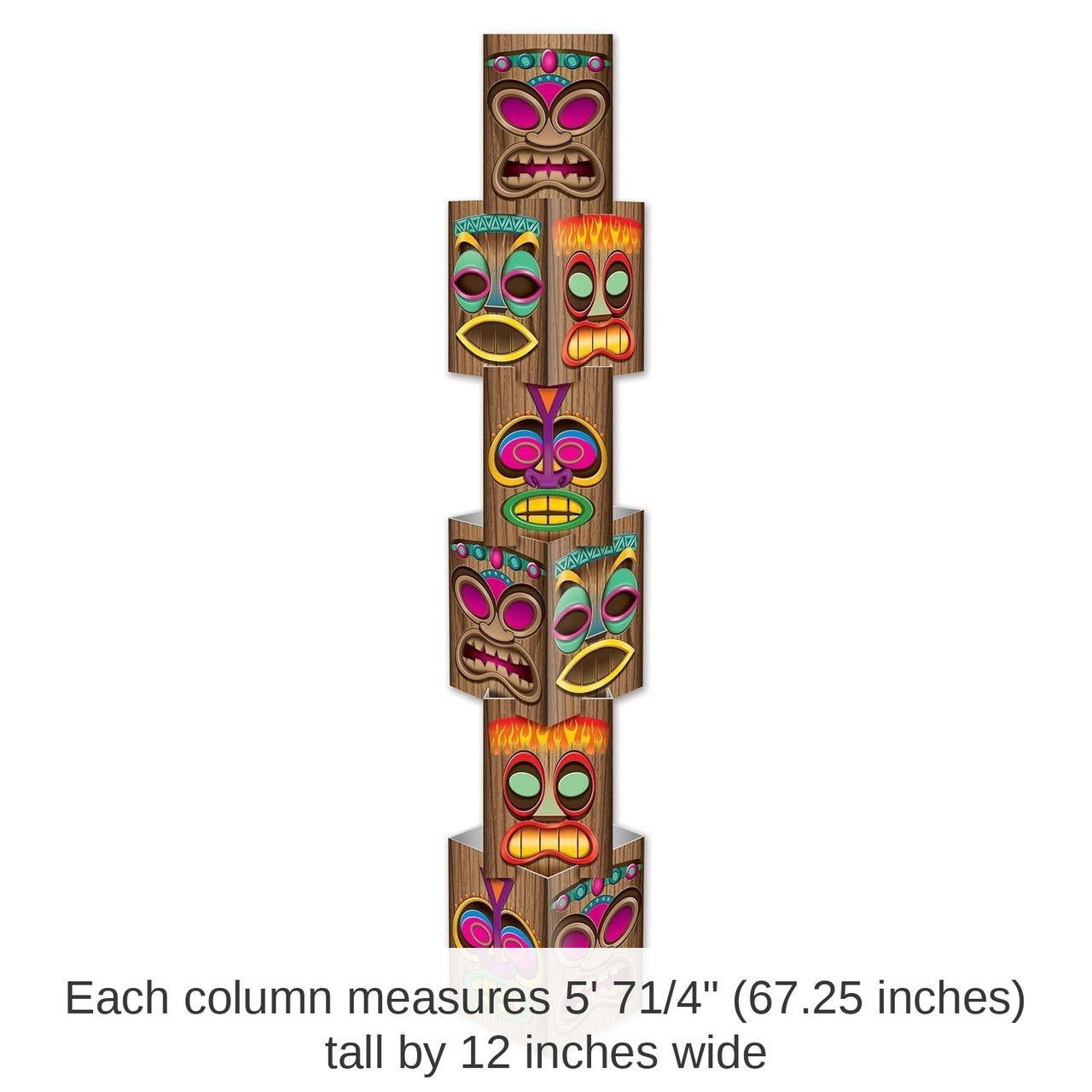 36 Piece Bulk Luau Party Tiki Column
