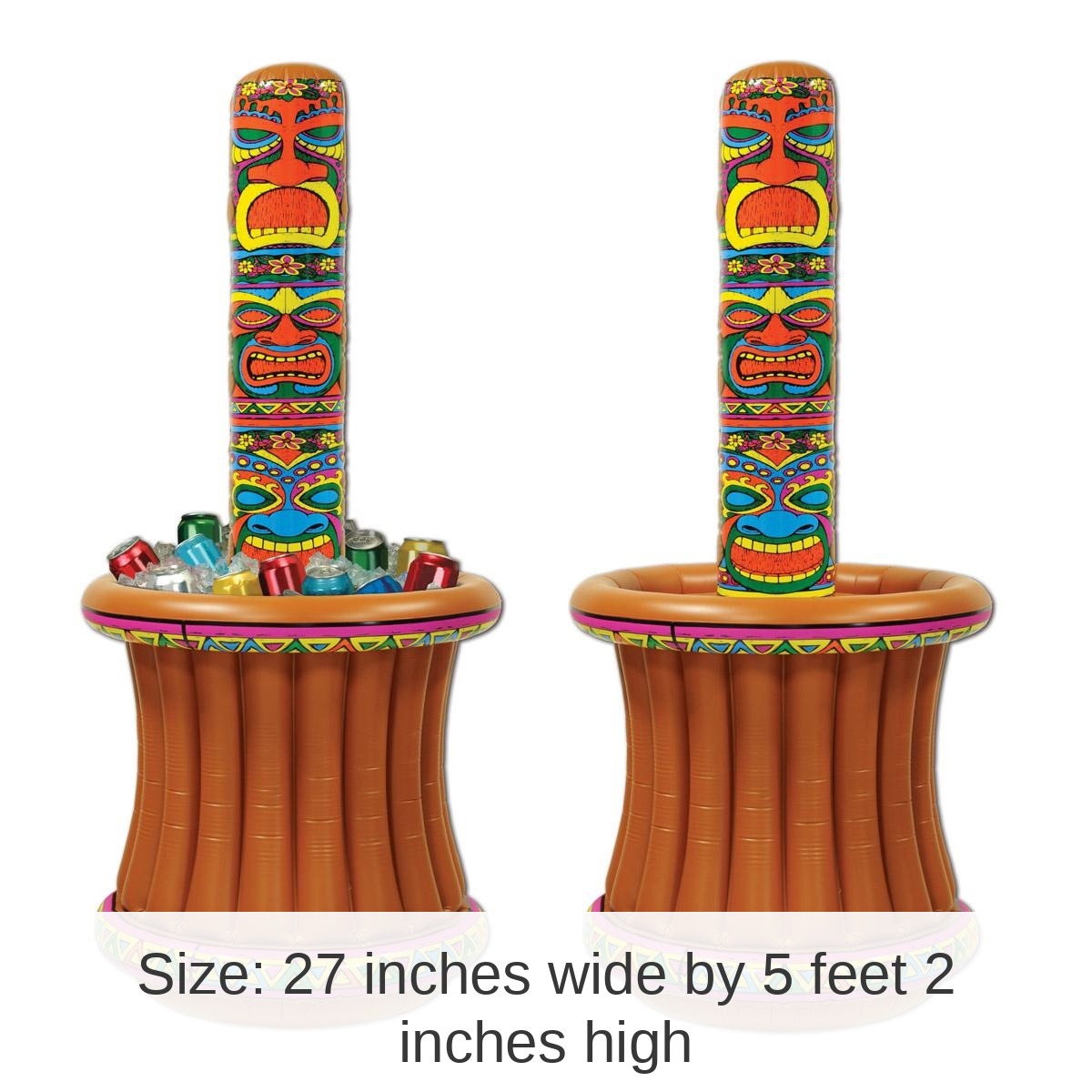 6 Pack Bulk Luau Party Inflatable Tiki Totem Cooler