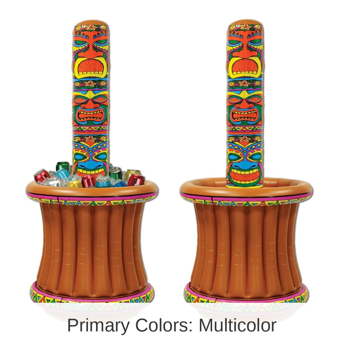 6 Pack Bulk Luau Party Inflatable Tiki Totem Cooler