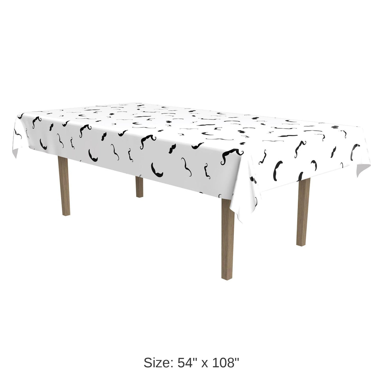 12 Pack Bulk Moustache Party Tablecover