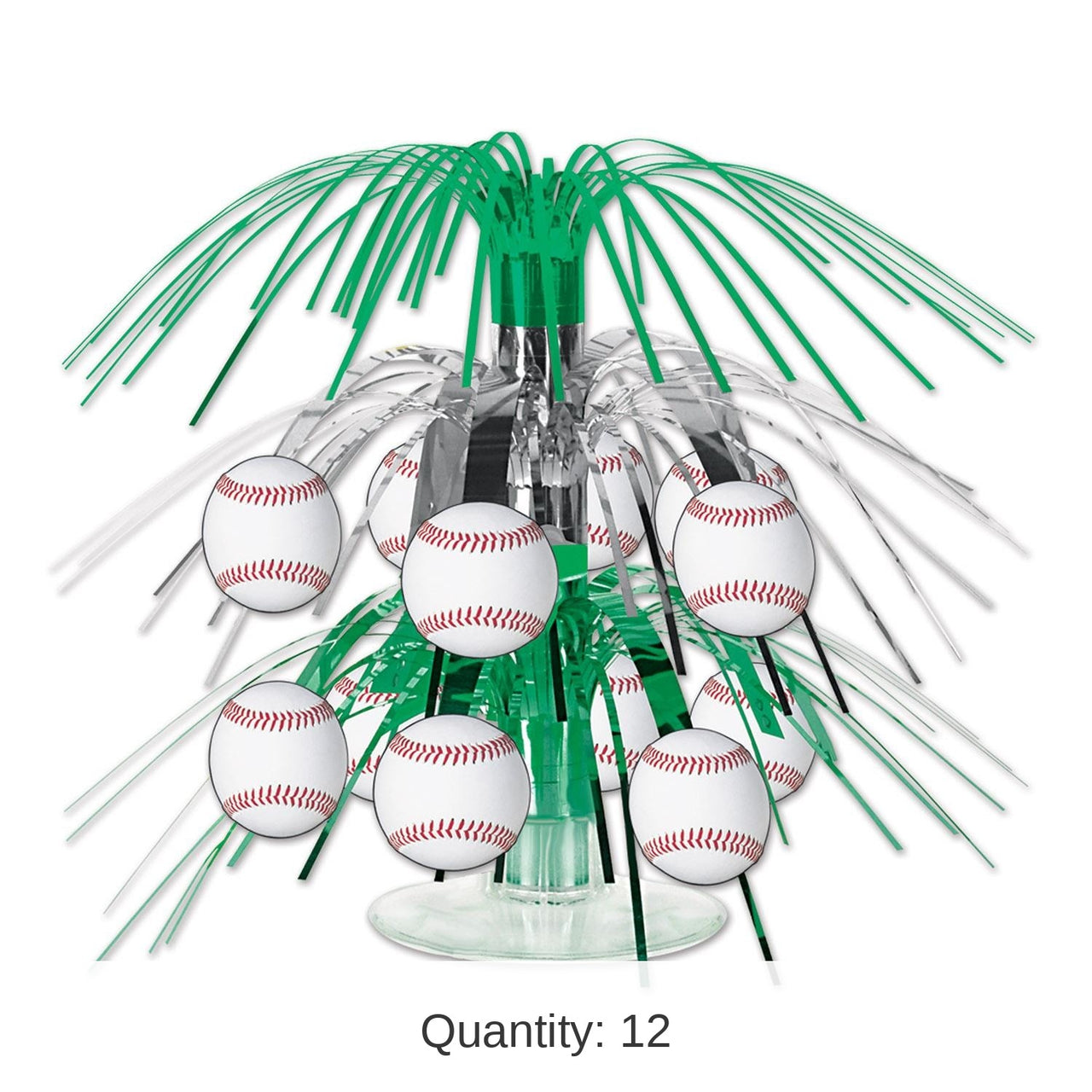 12 Pack Bulk Baseball Mini Party Cascade Centerpiece