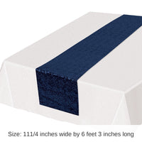 Bulk 12 Pack Bulk Navy Sequined Party Table Runner