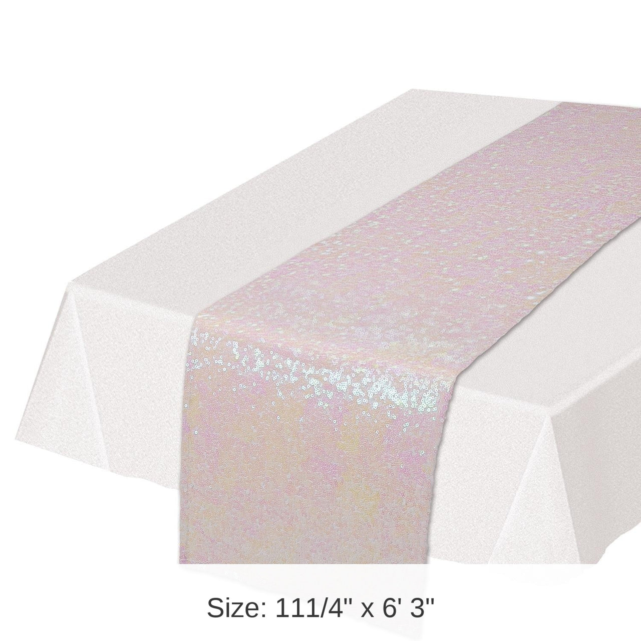 Bulk 12 Pack Bulk Opalescent Sequined Party Table Runner