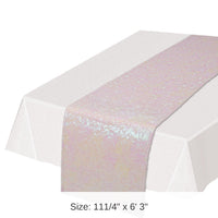 Bulk 12 Pack Bulk Opalescent Sequined Party Table Runner