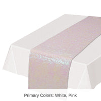 Bulk 12 Pack Bulk Opalescent Sequined Party Table Runner