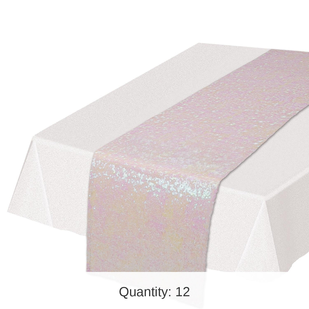 Bulk 12 Pack Bulk Opalescent Sequined Party Table Runner