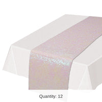 Bulk 12 Pack Bulk Opalescent Sequined Party Table Runner