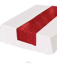 12 Pack Bulk Sequined Party Table Runner - red