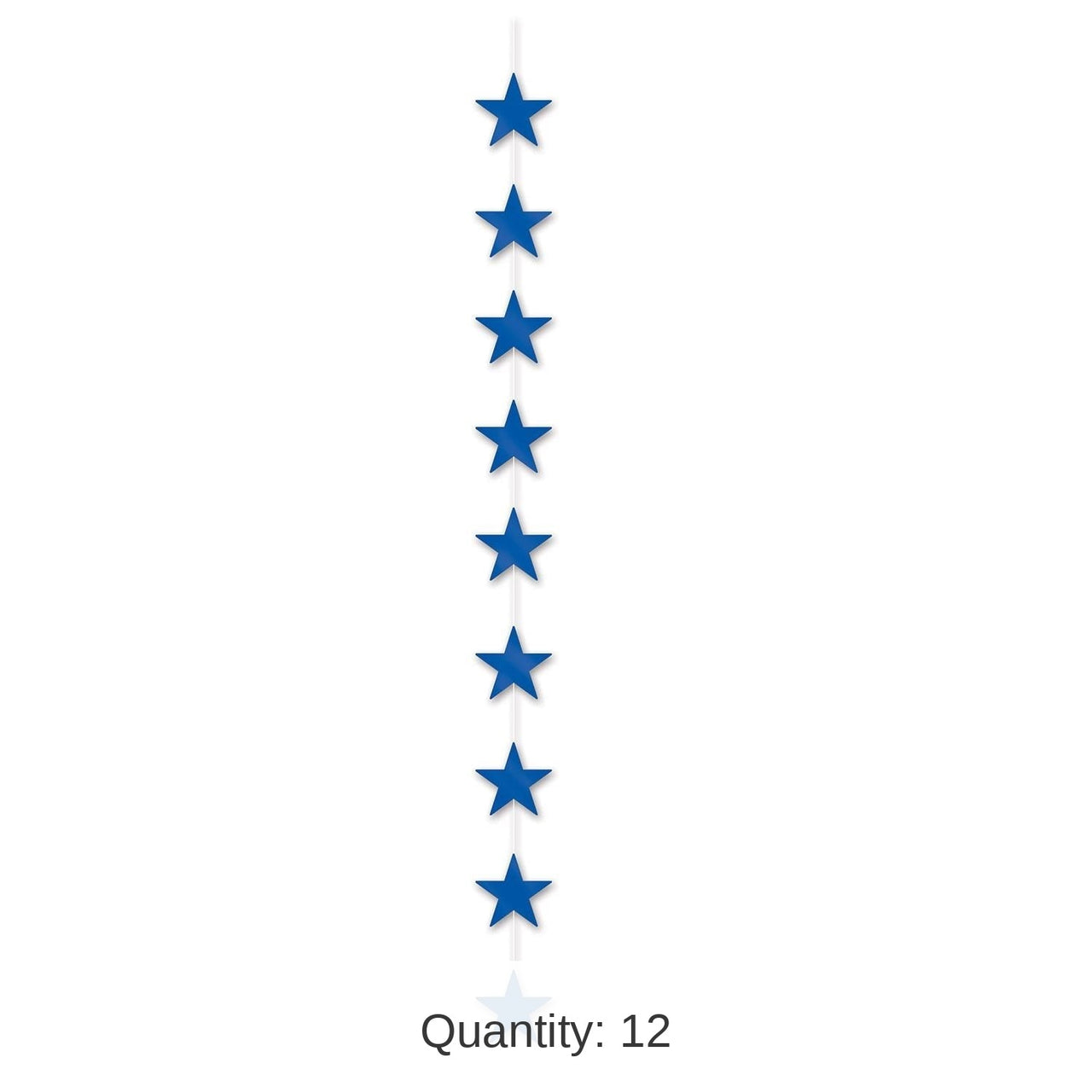 12 Piece Bulk Star Party Stringer - blue