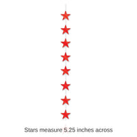 12 Piece Bulk Star Party Stringer - red