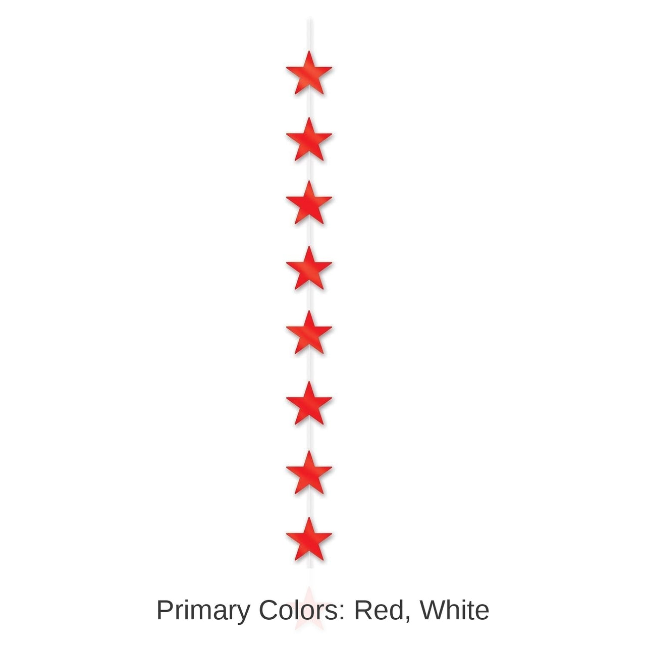 12 Piece Bulk Star Party Stringer - red