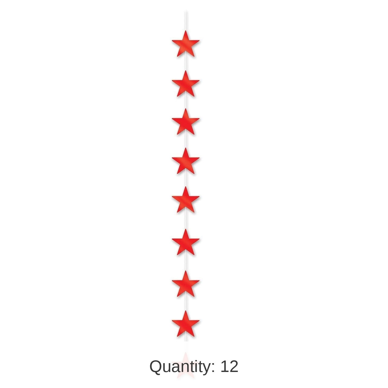 12 Piece Bulk Star Party Stringer - red