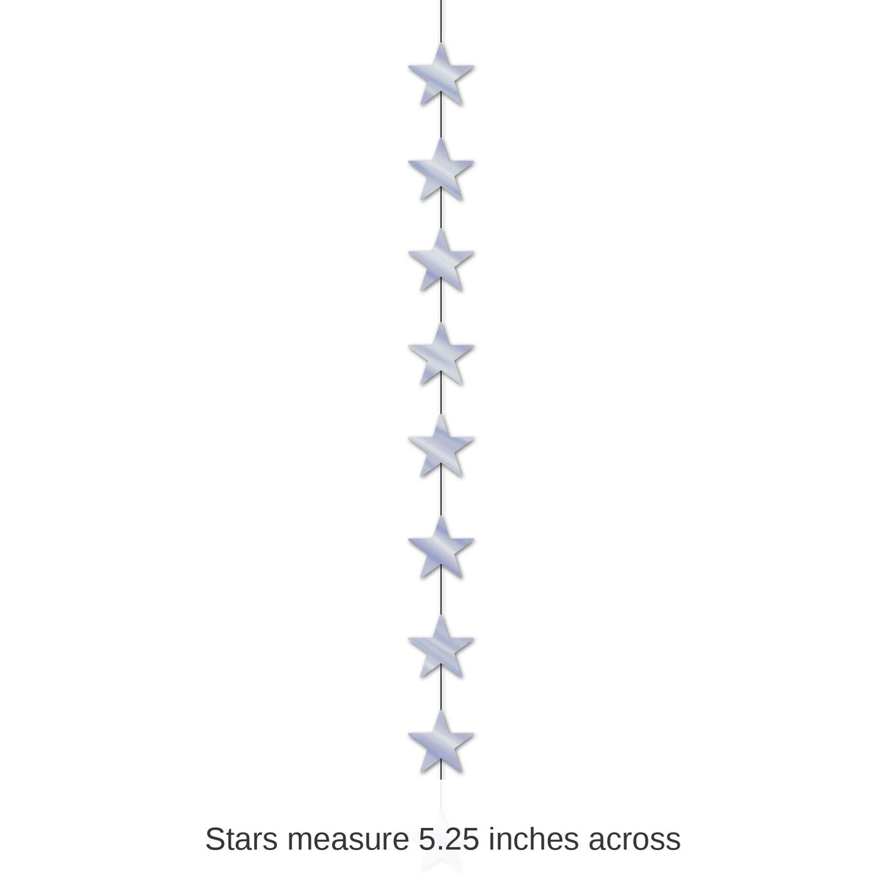 12 Piece Bulk Star Party Stringer - silver