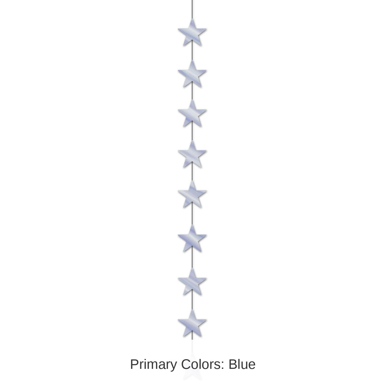 12 Piece Bulk Star Party Stringer - silver