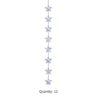 12 Piece Bulk Star Party Stringer - silver