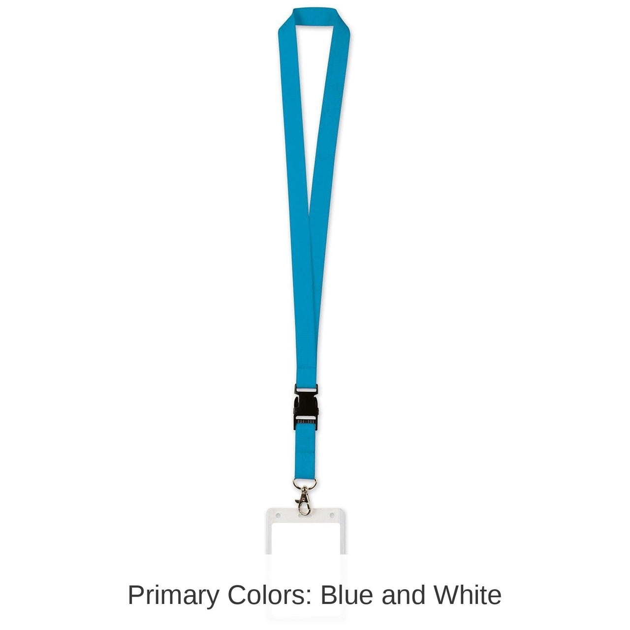12 Pack Bulk Lanyard with Card Holder - blue