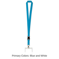 12 Pack Bulk Lanyard with Card Holder - blue