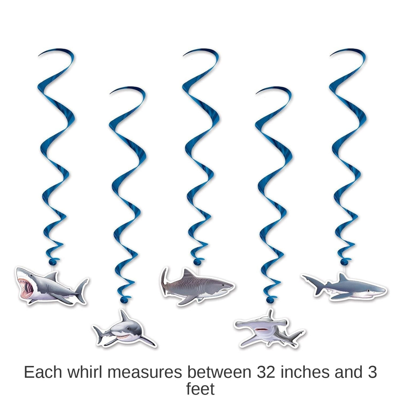 30 Piece Bulk Party Shark Whirls
