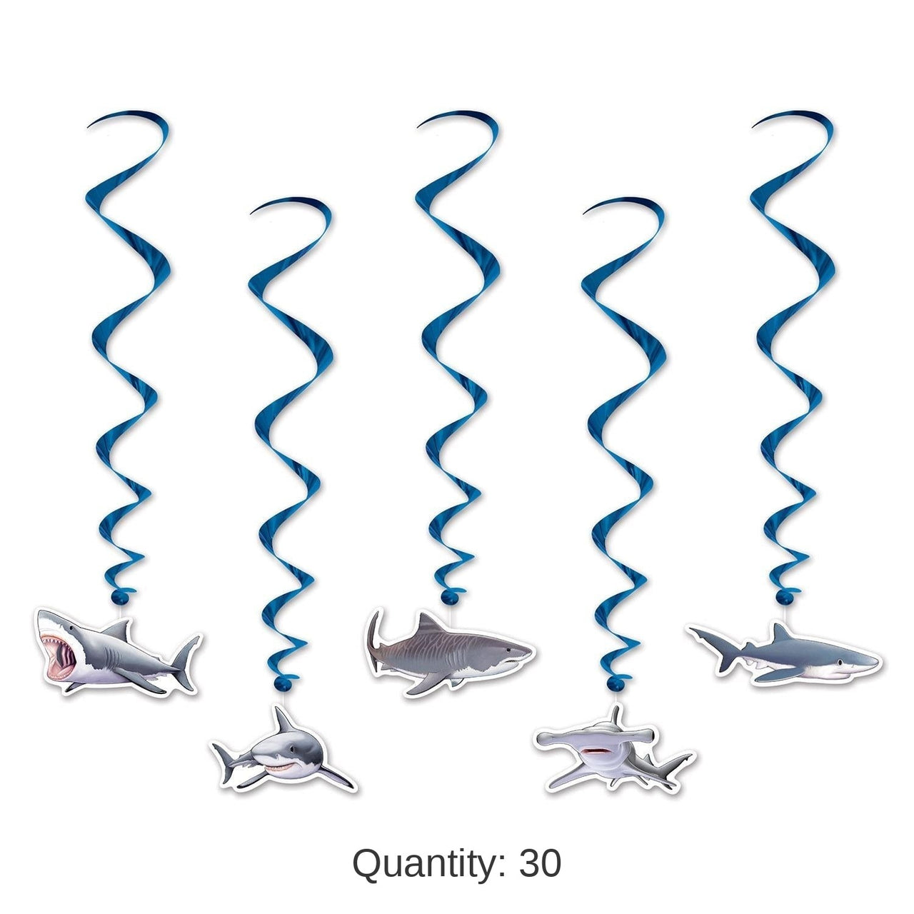 30 Piece Bulk Party Shark Whirls