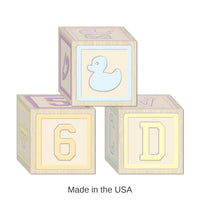 36 Pack Bulk Baby Blocks Favor Boxes