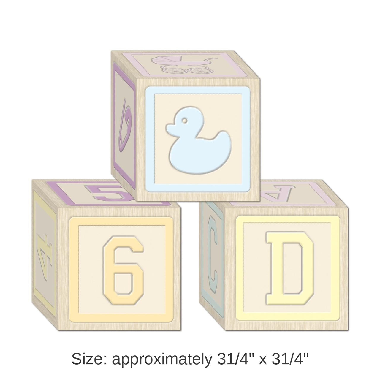 36 Pack Bulk Baby Blocks Favor Boxes