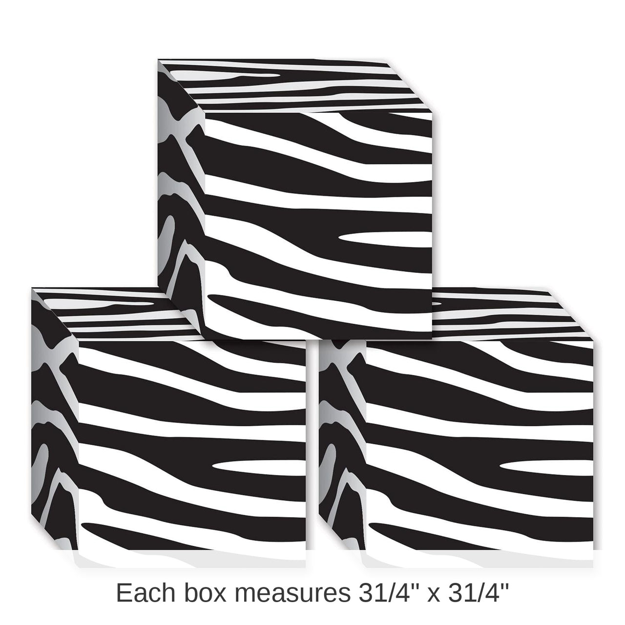 36 Pack Bulk Zebra Print Party Favor Boxes