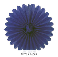 72 Piece Bulk Mini Tissue Party Fans blue