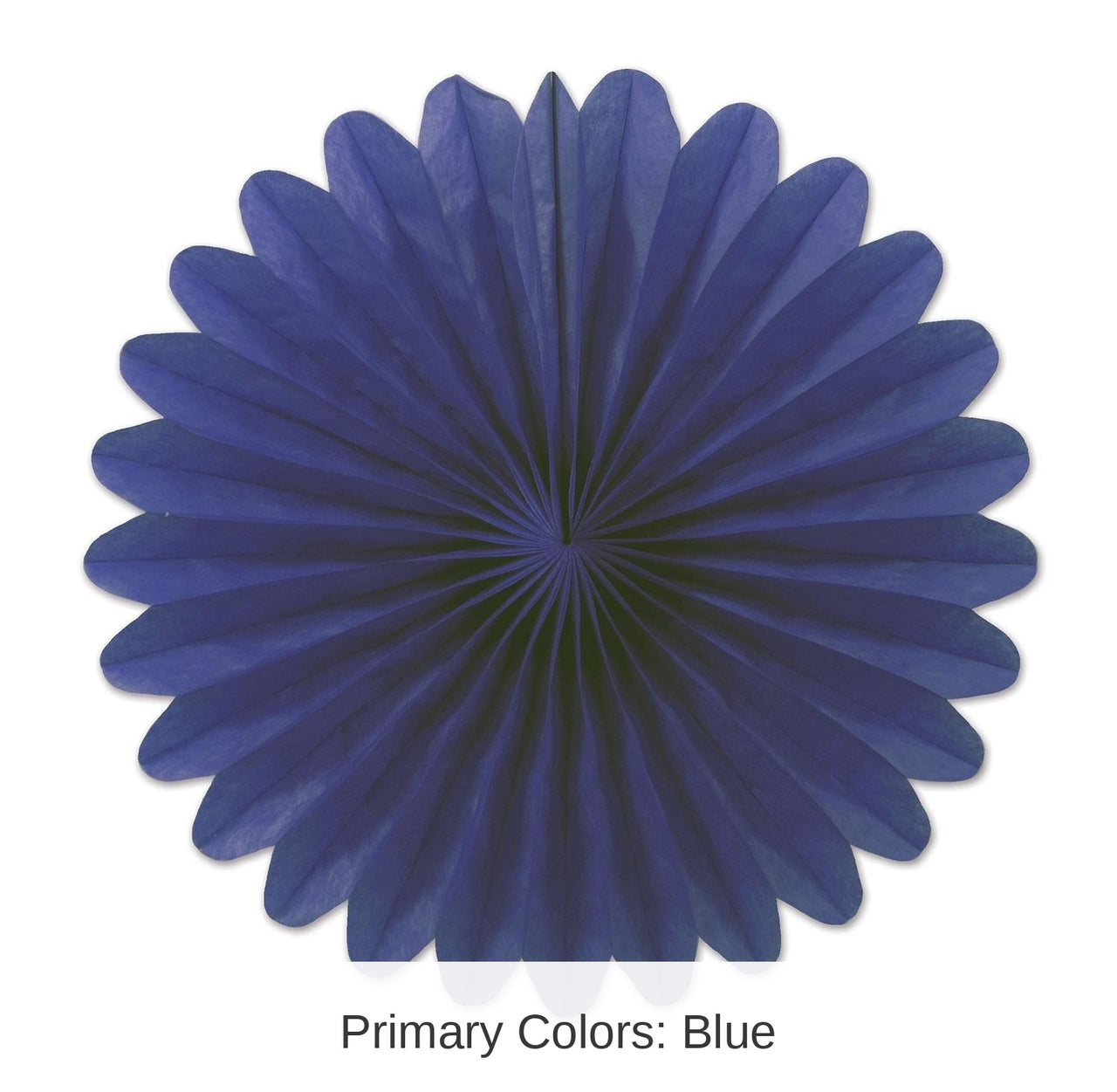 72 Piece Bulk Mini Tissue Party Fans blue