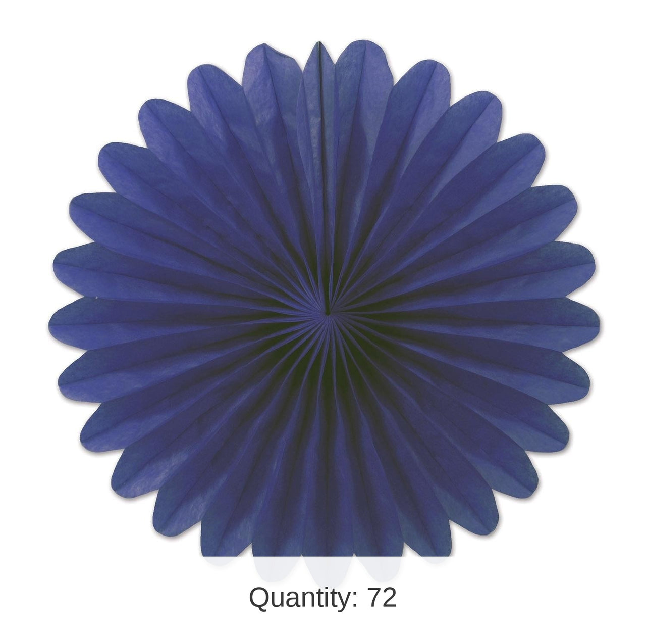 72 Piece Bulk Mini Tissue Party Fans blue