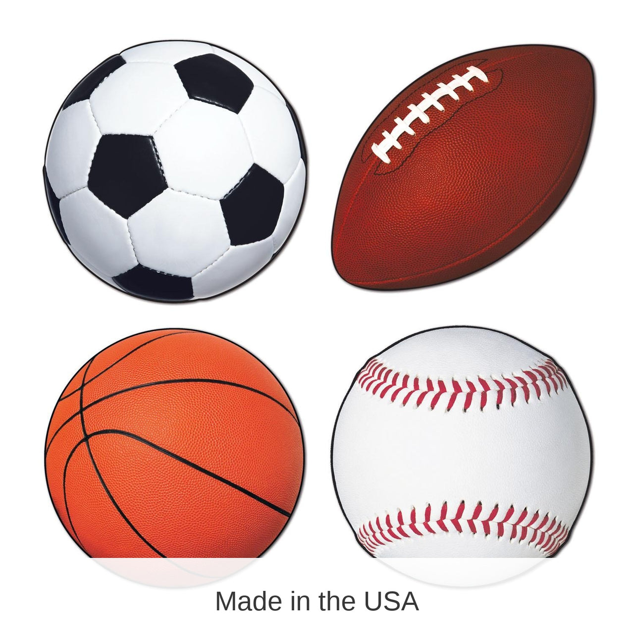 48 Pack Bulk Sports Party Cutouts