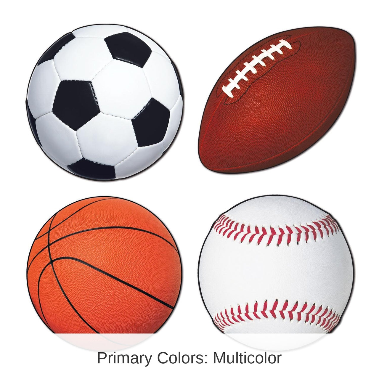 48 Pack Bulk Sports Party Cutouts